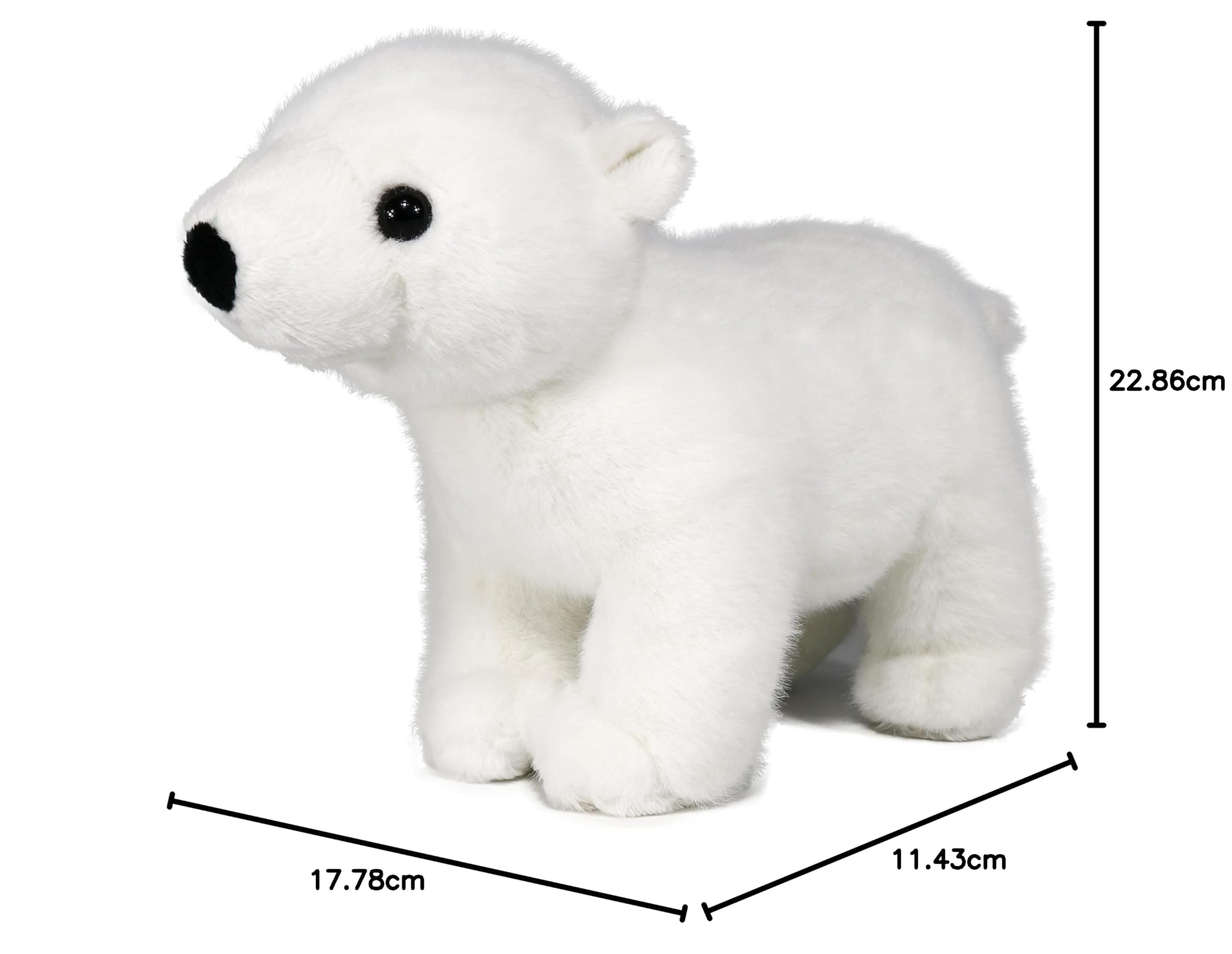 ICE KING BEAR Lifelike Baby Polar Bear Stuffed Animal - Plush Toy